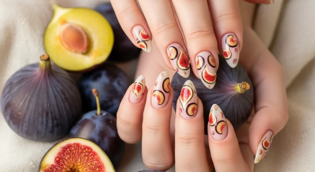 August Nails 2025: Stunning Late-Summer Looks to Try Now 5 Fruit-inspired nail art in plum and fig tones—playful and seasonal for late summer 2025.