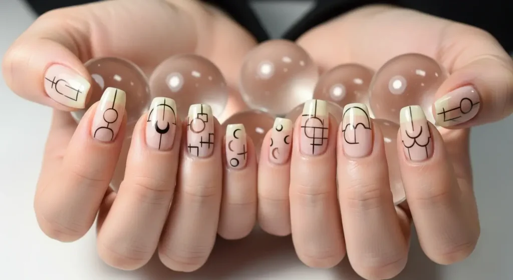 Summer 2025 Nail Trends: From Minimalist Looks to Bold Statements 6 Negative space nail art on nude base — edgy and breathable summer design.