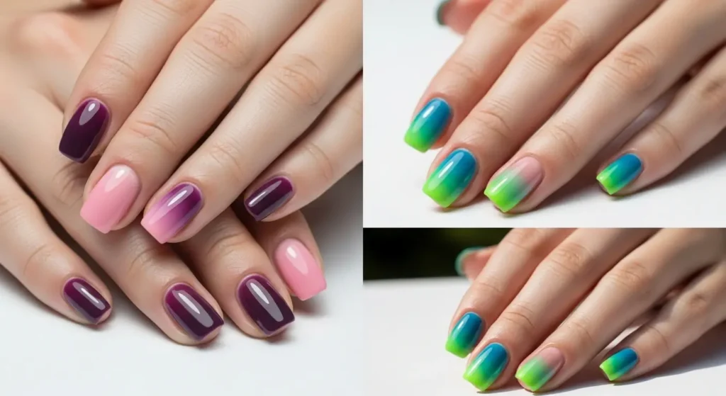 Summer 2025 Nail Trends: From Minimalist Looks to Bold Statements 15 Mood-changing nail polish with thermal transition — interactive summer 2025 trend.