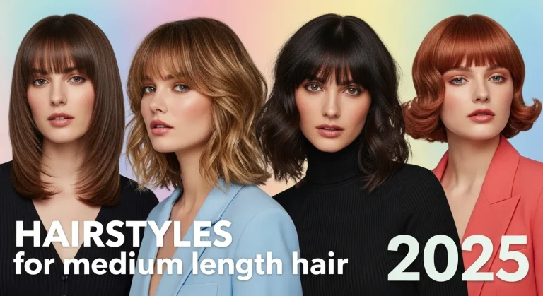 Close-up of stylish women with medium length haircuts showcasing top 2025 trends