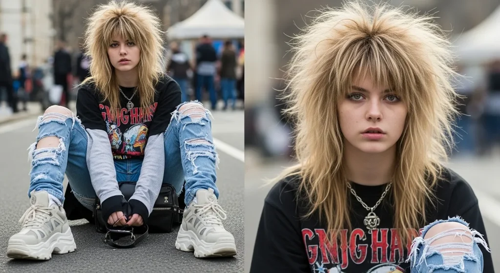 Best Hairstyles for Round Faces in 2025: Flattering & Fabulous 10 Long wolf cut hairstyle elongating a round face.