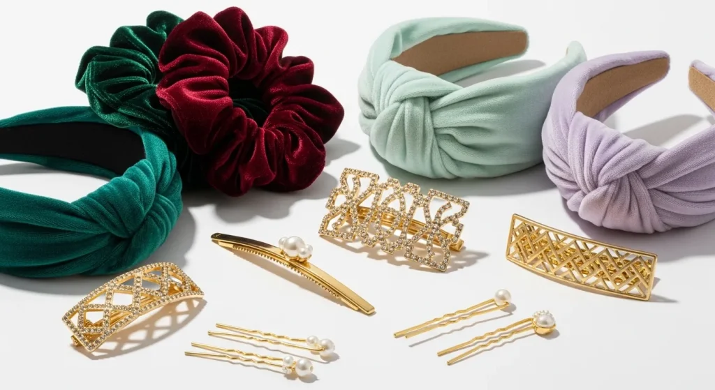 Best Hairstyles for Round Faces in 2025: Flattering & Fabulous 13 Popular 2025 hair accessories to enhance hairstyles for round faces.