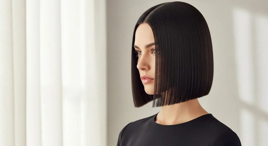 Top Hairstyles for Thin Hair That Add Volume and Style 9 Straight blunt bob with clean edges and soft volume for thin hair.