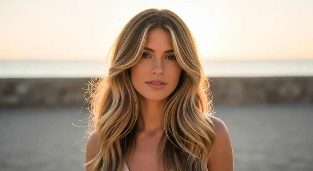 Top Hairstyles for Thin Hair That Add Volume and Style 12 Long thin hair with soft waves and face-framing layers for added body.