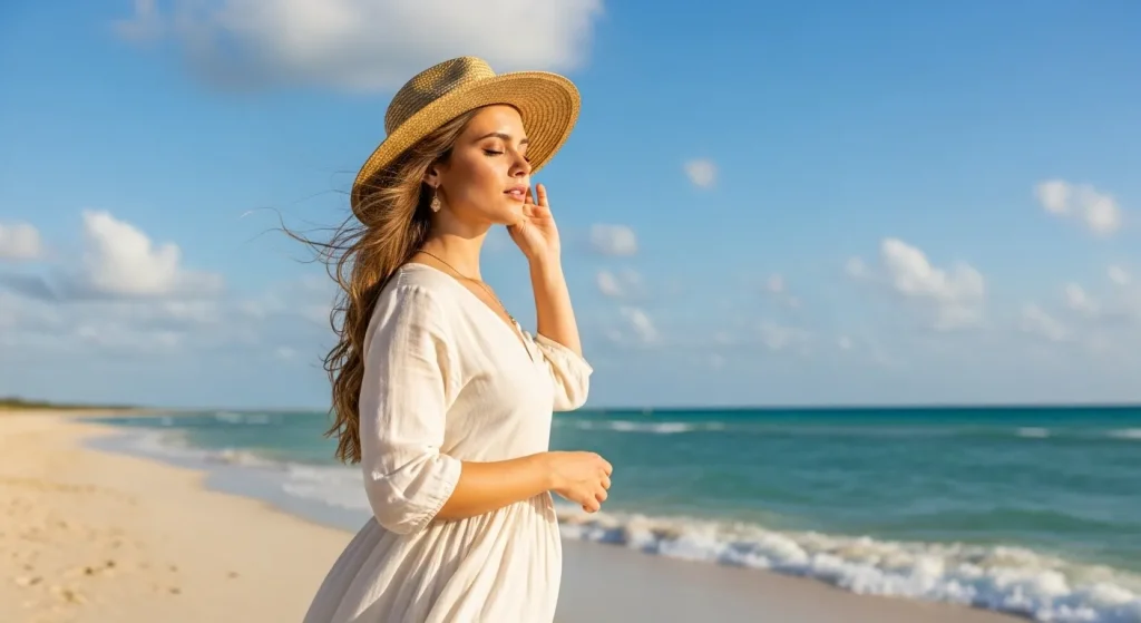 Hot Hairstyles for Long Hair in 2025 You’ll Want to Copy 5 Soft beachy boho waves on long hair styled for summer 2025, captured outdoors by the ocean.