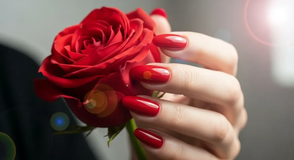 The Best Short Stiletto Nail Designs You’ll Love in 2025 3 Bold Red Short Stiletto Nails